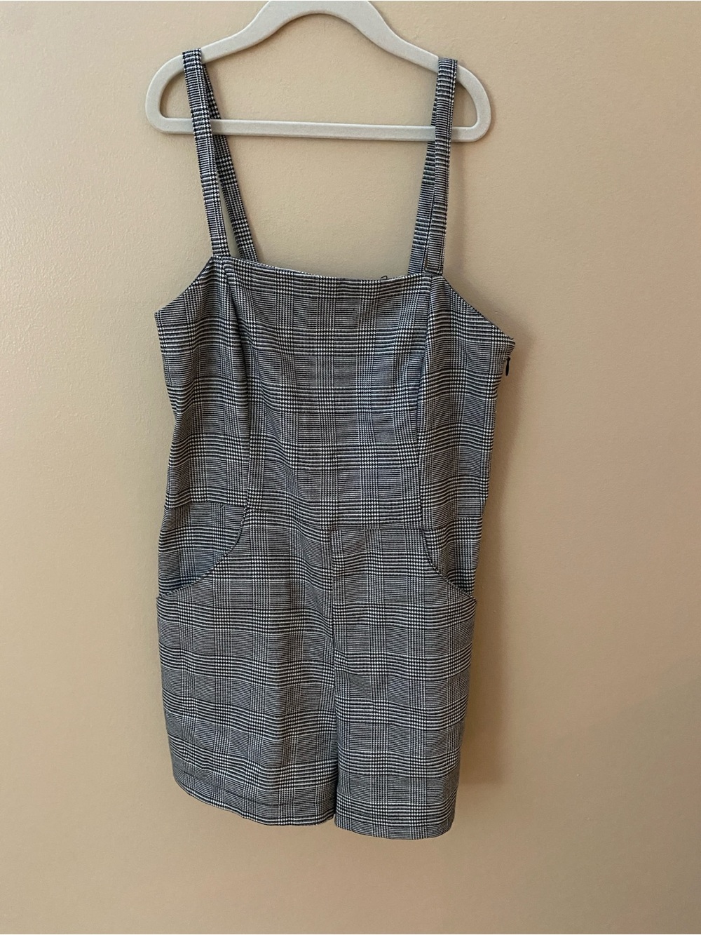 Forever 21 Black and White Plaid Romper